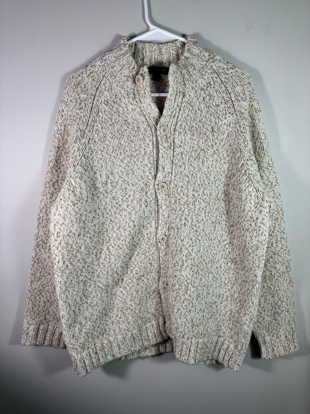Peter Millar Strathmore Wool Blend Cardigan Chunky Knit Sweater Men's XL